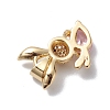 Rack Plating Brass Cubic Zirconia Charms KK-E003-36G-02-2