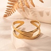 304 Stainless Steel Cuff Bangles for Women BJEW-U032-15G-1