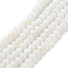 Electroplate Opaque Solid Color Glass Beads Strands EGLA-A044-P6mm-L01-1