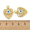 Rack Plating Brass Enamel Cubic Zirconia Pendants KK-B091-10-3