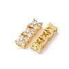 Eco-Friendly Brass Micro Pave Cubic Zirconia Rectangle Pendants ZIRC-M087-10-NR-1-3