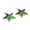 Alloy Enamel Pendants PALLOY-T075-71G-RS-3