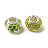 Printed Transparent Resin European Beads RESI-C063-03C-2