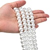 Round Pearlized Glass Pearl Beads Strands X-HY-12D-B01-5