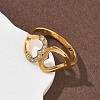 304 Stainless Steel Cubic Zirconia Finger Rings for Women RJEW-F189-05G-4