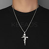 201 Stainless Steel Pendant Necklaces NJEW-C034-43B-AS-3