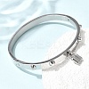 304 Stainless Steel Charm Bangles BJEW-H644-12P-2