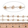 Handmade Brass & Glass Bead Chains CHC-L051-03KCG-04-2