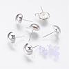 Iron Stud Earring Findings IFIN-F136-10mm-08S-1