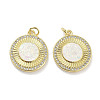 Brass Micro Pave Clear Cubic Zirconia Pendants KK-L213-041G-02-1
