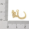 Rack Plating Brass Micro Pave Clear Cubic Zirconia Pendants KK-A224-03B-G-3