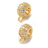 Brass Micro Pave Cubic Zirconia Tube Bails KK-S512-08G-1
