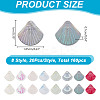 160Pcs 8 Style Transparent Spray Painted Glass Beads GLAA-AR0001-50-2