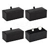 Lizard Skin Print Plastic 2 Cufflink Gift Storage Boxes CON-WH0107-86B-1