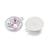 Rack Plating Alloy Enamel Pendants ENAM-N065-17P-2