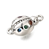 Brass Micro Pave Colorful Cubic Zirconia Links KK-D356-18P-2