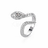 Snake Shape Rack Plating Alloy Cuff Rings RJEW-Q163-012B-RS-3