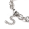 CCB Pearl Beads & 304 Stainless Steel Link Bracelet for Women BJEW-C025-01P-4
