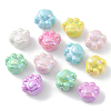 70Pcs 7 Colors Opaque Acrylic Cat Paw Beads MACR-CJ0001-48-1