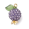 Pave Disco Ball Beads with Transparent Acrylic Charms and 304 Stainless Steel Bead Caps and Brass Ball Head pins Pendants PALLOY-TA00243-3