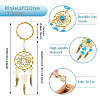 10Pcs 5 Styles Natural Tiger Eye & Natural Green Aventurine & Natural Rose Quartz & Natural Magnesite & Synthetic Turquoise Keychian KEYC-TA00036-3