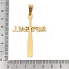 304 Stainless Steel Big Pendants STAS-U040-04G-3