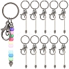 10Pcs Alloy Bar Beadable Keychain for Jewelry Making DIY Crafts KEYC-YW0001-29B-1