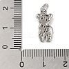 Rack Plating Brass & Clear Cubic Zirconia Pendants KK-S372-16P-3
