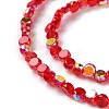 Transparent Electroplate Glass Beads Strands GLAA-Q099-A01-09-3