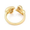 Brass Micro Pave Cubic Zirconia Cuff Rings RJEW-U030-03G-03-3