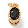 Real 18K Gold Plated Brass Inlaid Cubic Zirconia Charms ZIRC-L100-079G-01-2
