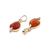 Natural Red Agate(Dyed & Heated) Faceted Pendans KK-L218-004G-07-2