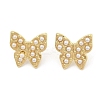 Butterfly PVD Vacuum Plating 304 Stainless Steel Stud Earrings for Women EJEW-C120-08G-1