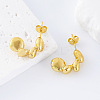 304 Stainless Steel C-Shaped Earrings for Women ZI4209-2