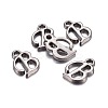 Gunmetal Plated Alloy Letter Pendants PALLOY-J718-01B-B-2