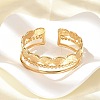 304 Stainless Steel Cuff Bangles for Women BJEW-B120-04G-03-3