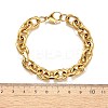 304 Stainless Steel Cable Chain Bracelets for Women LS-BJEW-Q050-01D-G-3