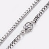 Non-Tarnish 201 Stainless Steel Box Chain Necklaces NJEW-I205-20P-2MM-2