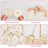 40 Sets 8 Style Unfinished Wood Pendant Decorations WOOD-GF0001-82-6