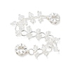 Brass Clear Cubic Zirconia Chain Tassel European Safety Chain Charms KK-A236-06S-01-1