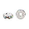 Brass Rhinestone Spacer Beads RB-A014-L6mm-28S-1