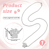 Paw Print Urn Ashes Necklace NJEW-WH0024-01S-2