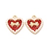 Alloy Rhinestone Pendants ALRI-E006-02LG-3