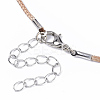 Waxed Cotton Cord Necklace Making MAK-S032-1.5mm-B16-4