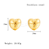 304 Stainless Steel Stud Earrings for Women FE9821-1-4