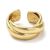Rack Plating Brass Criss Cross Open Cuff Rings for Women LS-RJEW-Q777-04G-2