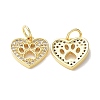 Brass Micro Pave Cubic Zirconia Pendants KK-R148-01G-1