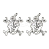 Brass Micro Pave Clear Cubic Zirconia Pendants KK-L231-10P-1