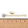 Brass Natural Lapis Lazuli Ends with Chain KK-K398-09G-3