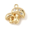 Brass Micro Pave Clear Cubic Zirconia Charms LS-KK-G545-21G-1